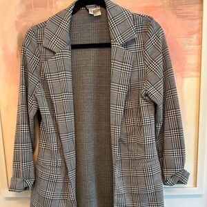 H&M Black and White Blazer Relaxed Fit